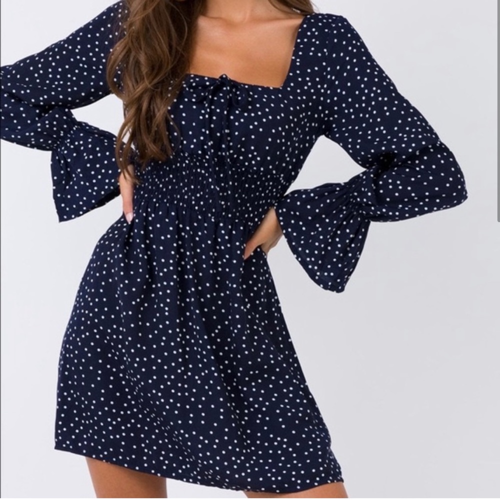 👑Princess Polly Vertigo Blues Mini Dress in Navy (Size 10)